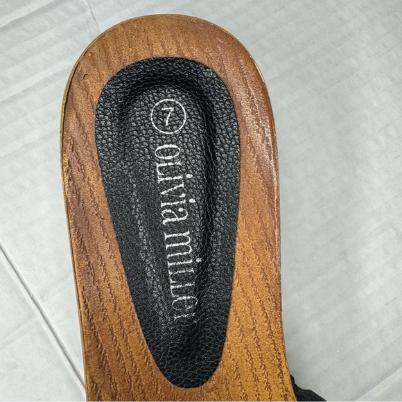 Olivia Miller, black clog sandal size 7 - Picture 3 of 4